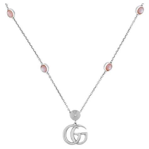 collana gucci margherite|Collana Doppia G con cristalli in Metallizzato .